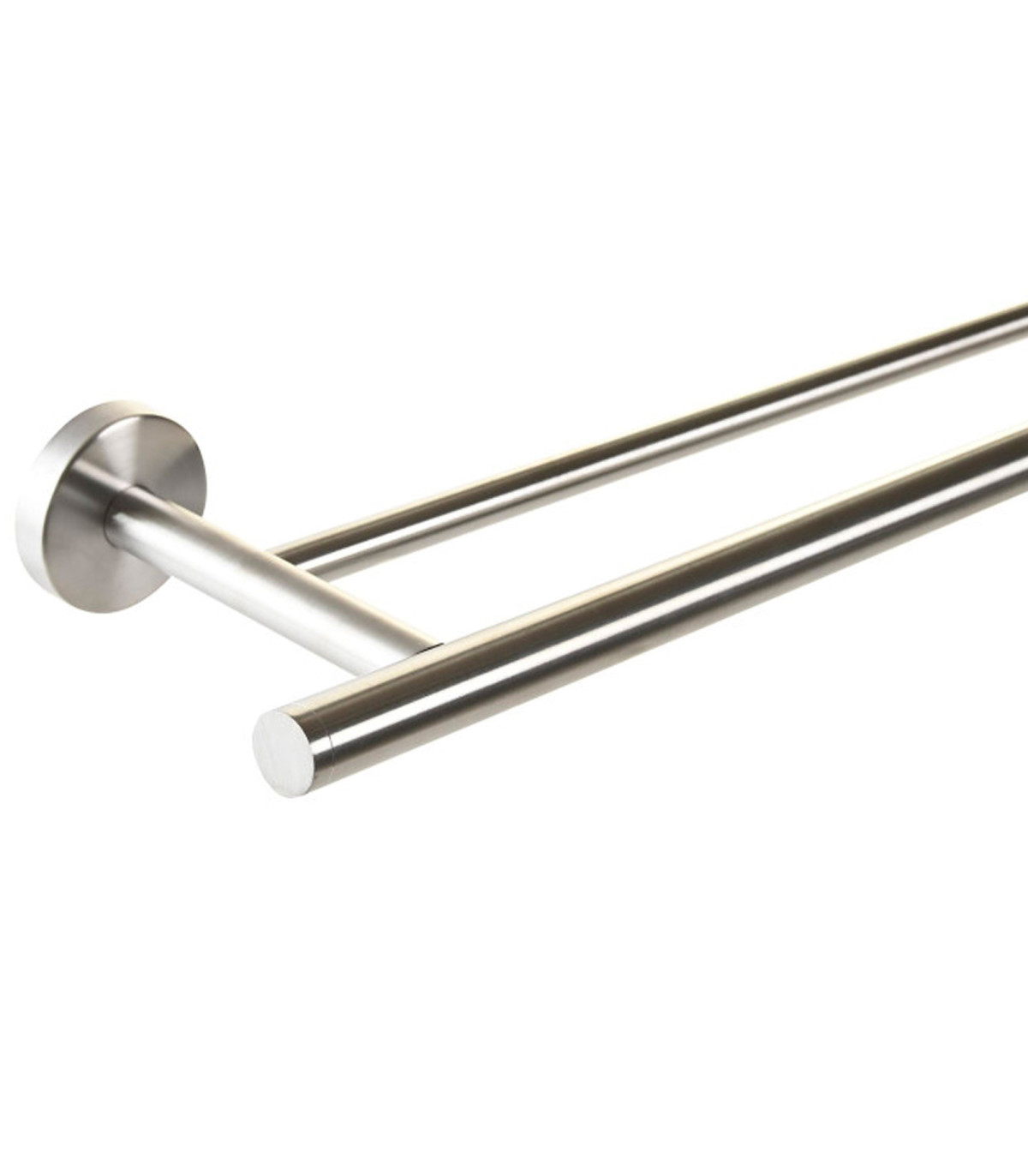 Wadiga Porte-serviettes Mural Double En Inox 70x13.5x5.3cm