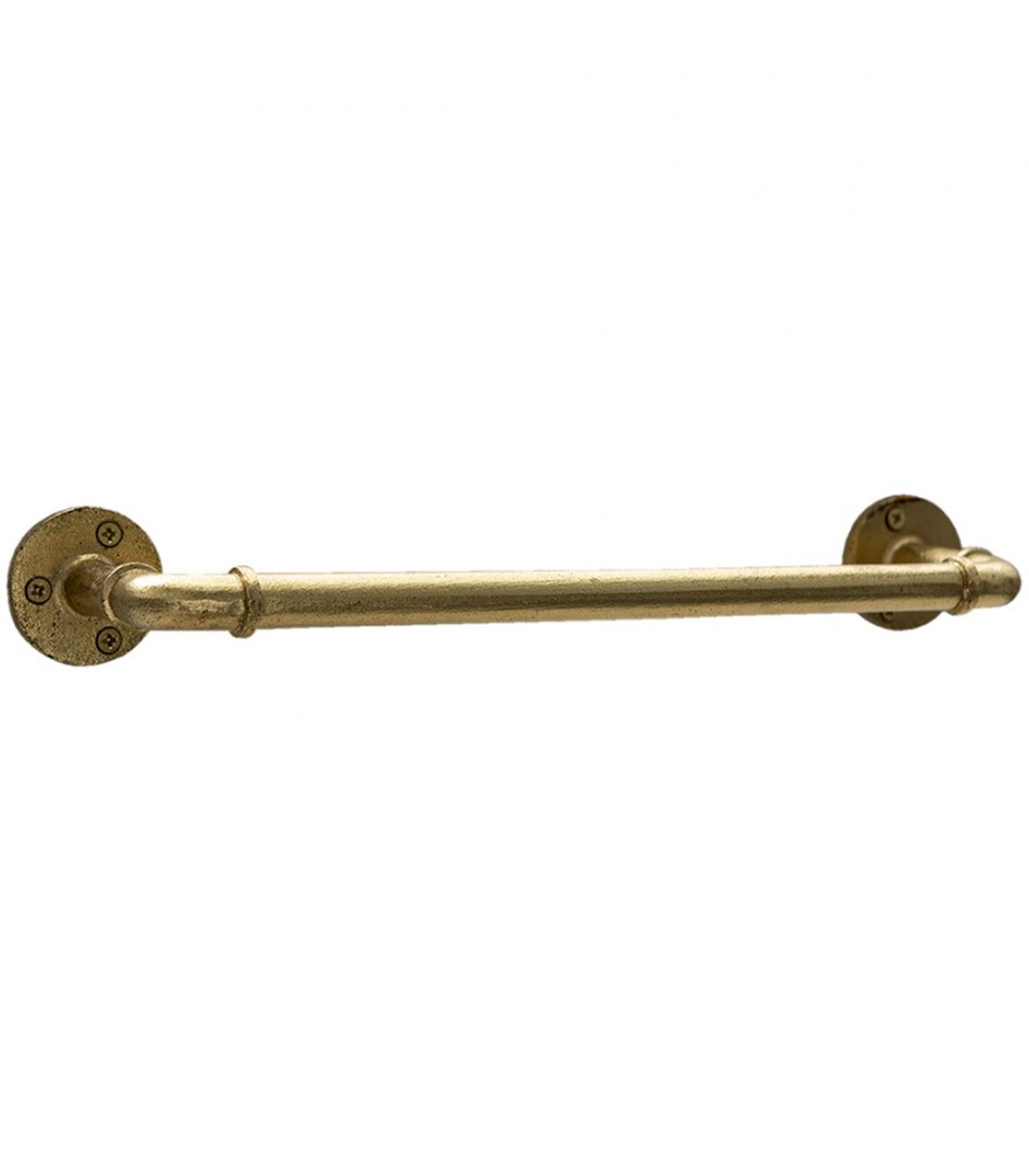 Wadiga Porte-serviettes Mural En Métal Doré 36x8x5cm