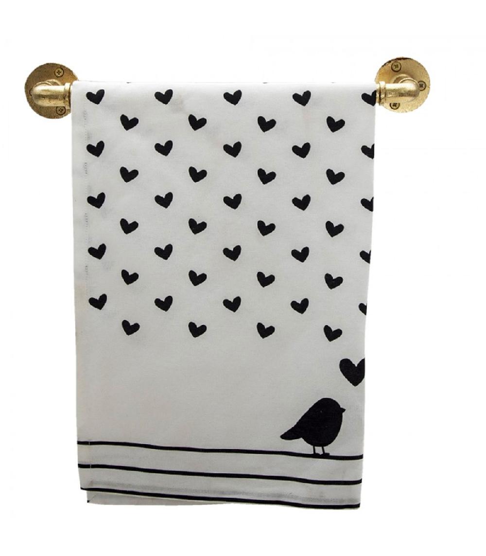 Wadiga Porte-serviettes Mural En Métal Doré 36x8x5cm