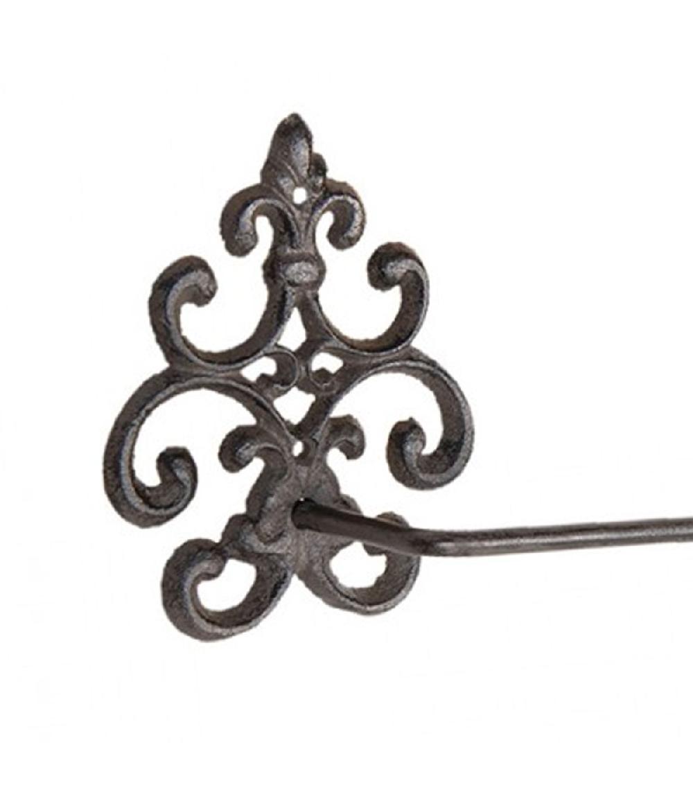 Wadiga Porte-serviettes Mural En Métal Marron 58x6x15cm