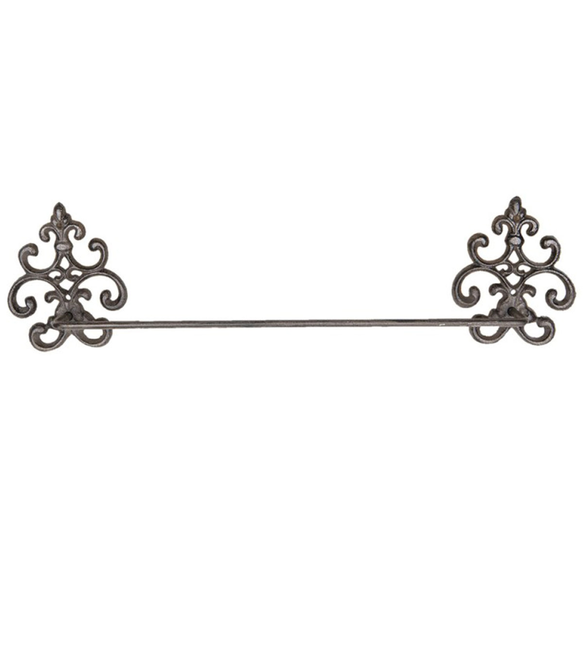 wadiga Porte-serviettes mural en métal marron 58x6x15cm