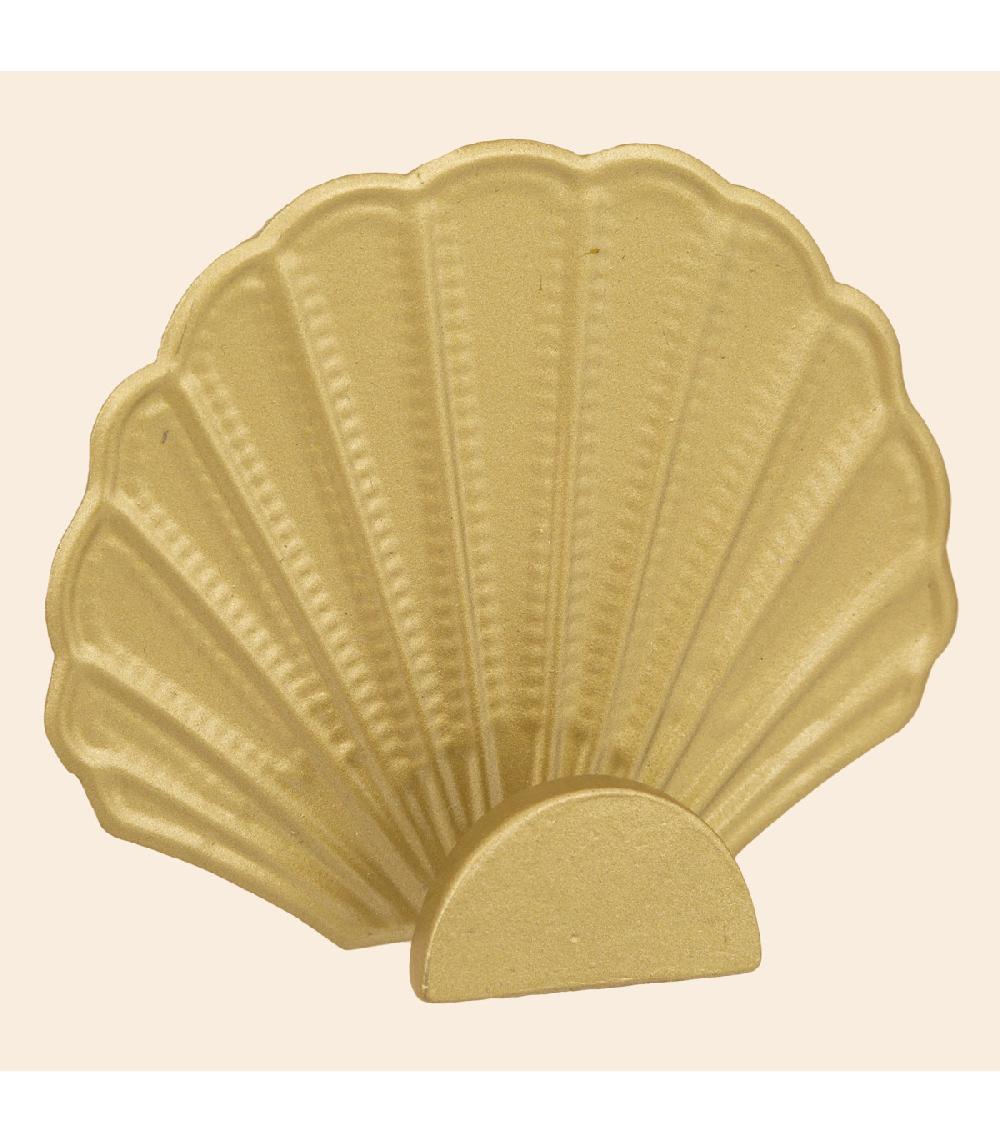 Wadiga Portemanteau Bois Blanc Et Métal Doré 70x4x20cm