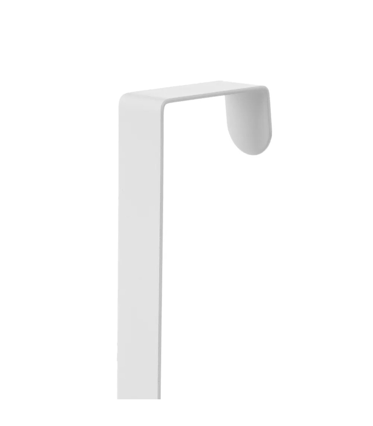 Wadiga Portemanteau De Porte 4 Crochets En Métal Blanc Et Bois 35x8x20cm