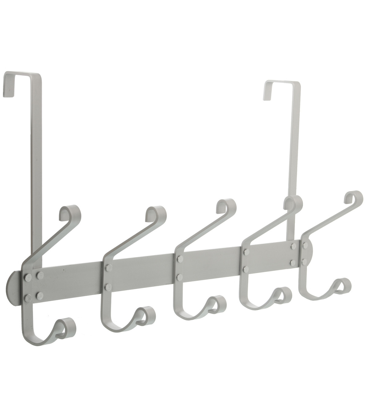 wadiga Portemanteau de porte en métal chromé 5 crochets