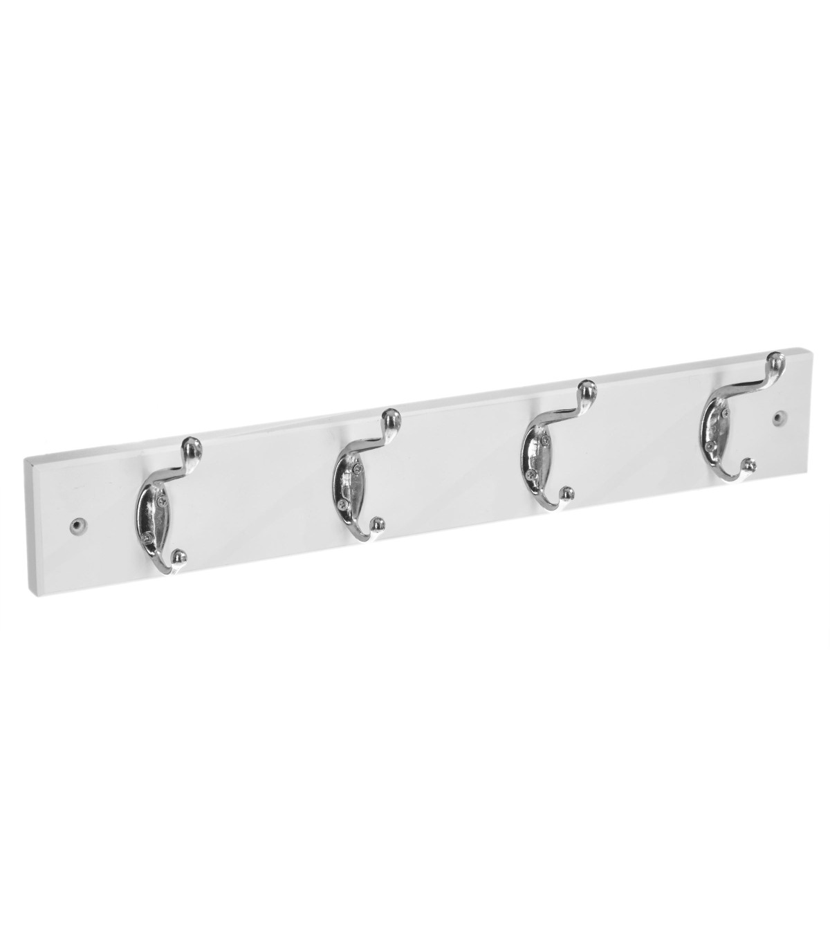 wadiga Portemanteau mural 4 accroches blanc - 42x7x9.3cm
