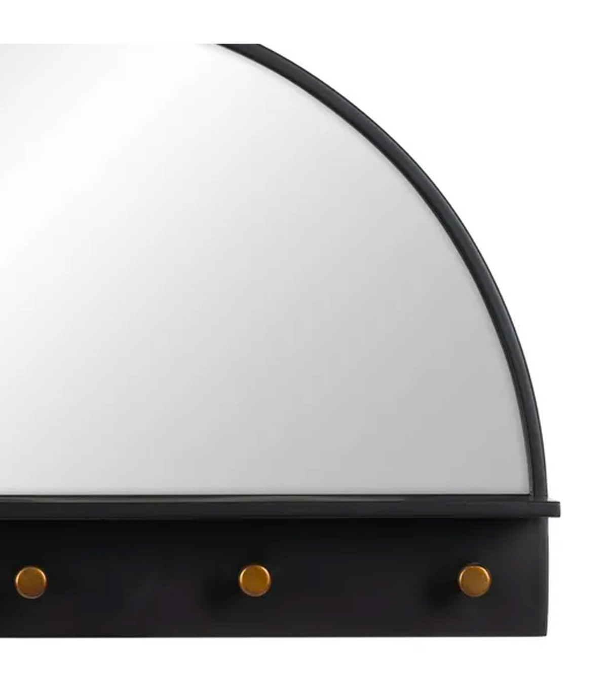 Wadiga Portemanteau Mural 5 Accroches Avec Miroir Et étagère 69x11.5x43cm