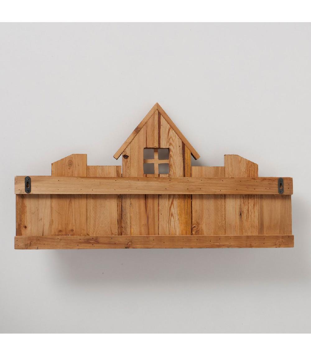 Wadiga Portemanteau Mural 7 Accroches Bois Et Métal 54x34x9cm