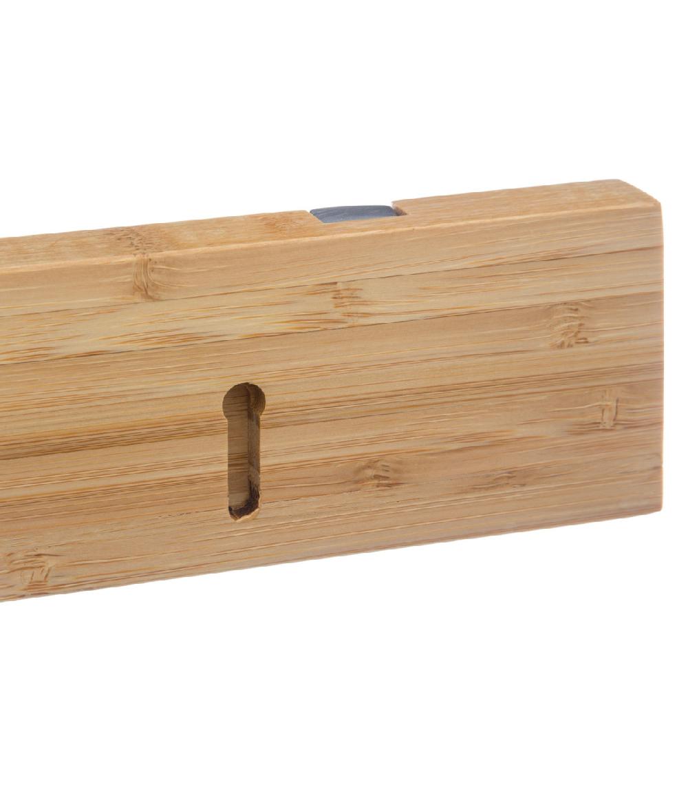 Wadiga Portemanteau Mural Bambou 4 Accroches Rabbatables - 40x5.5x6cm
