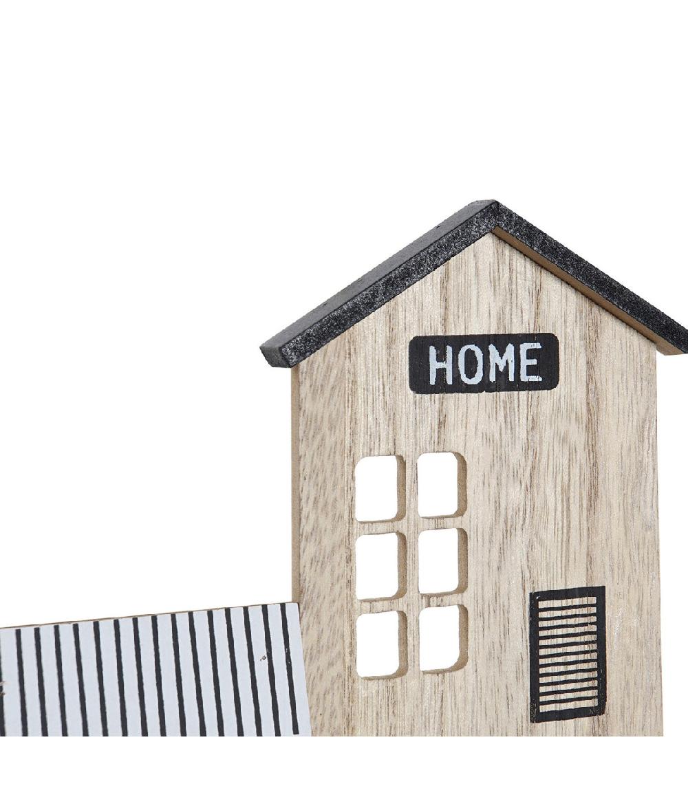 Wadiga Portemanteau Mural Bois Maisons Avec 1 étagère
