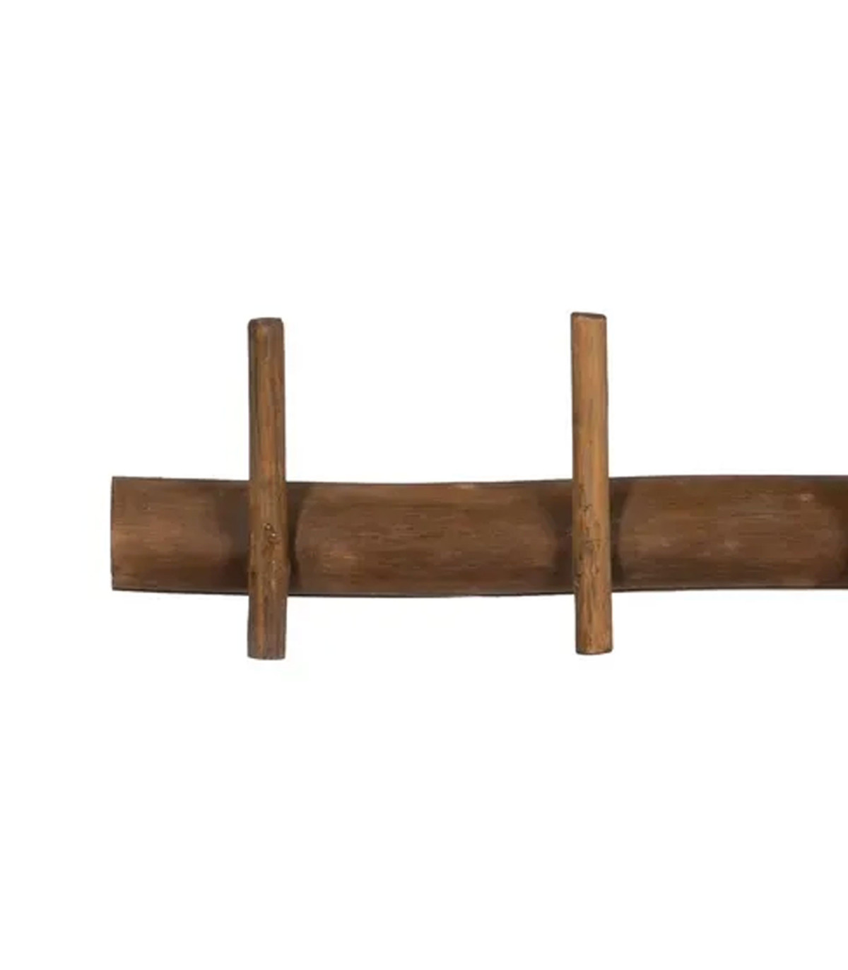 Wadiga Portemanteau Mural En Bois Naturel 5 Accroches 58x10x11cm