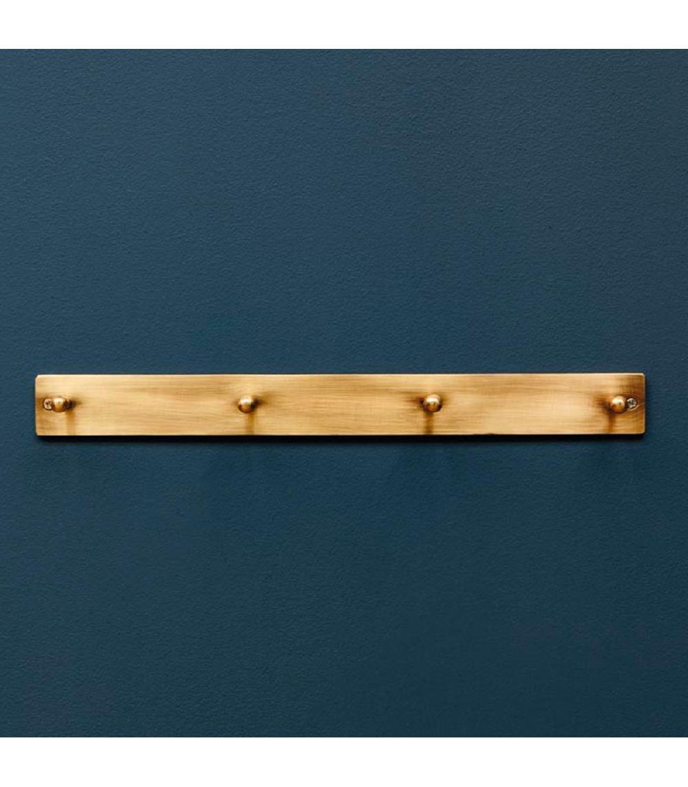 Wadiga Portemanteau Mural En Laiton Et Métal Doré 40x4x4cm