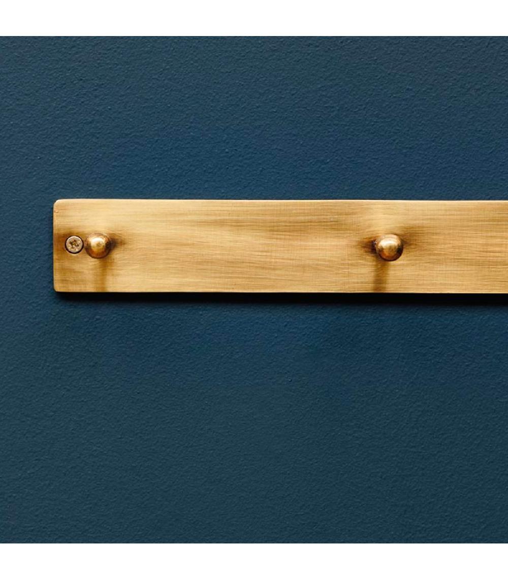 Wadiga Portemanteau Mural En Laiton Et Métal Doré 40x4x4cm