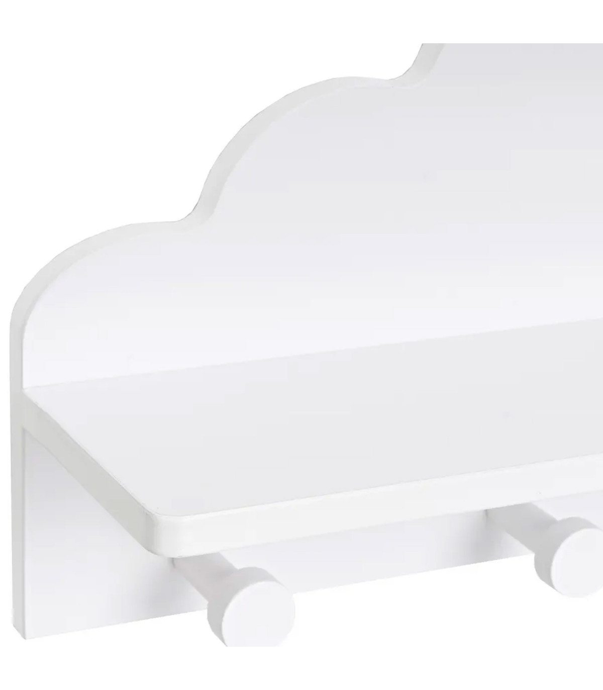 Wadiga Portemanteau Mural Enfant Blanc Nuage 48x12x22cm