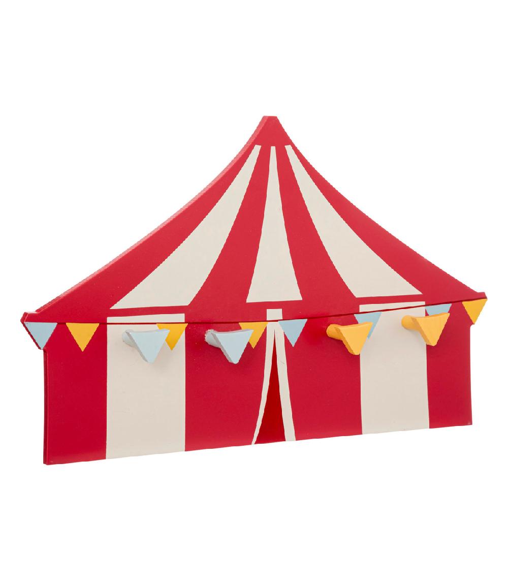 wadiga Portemanteau mural enfant cirque 37x4.5x25cm