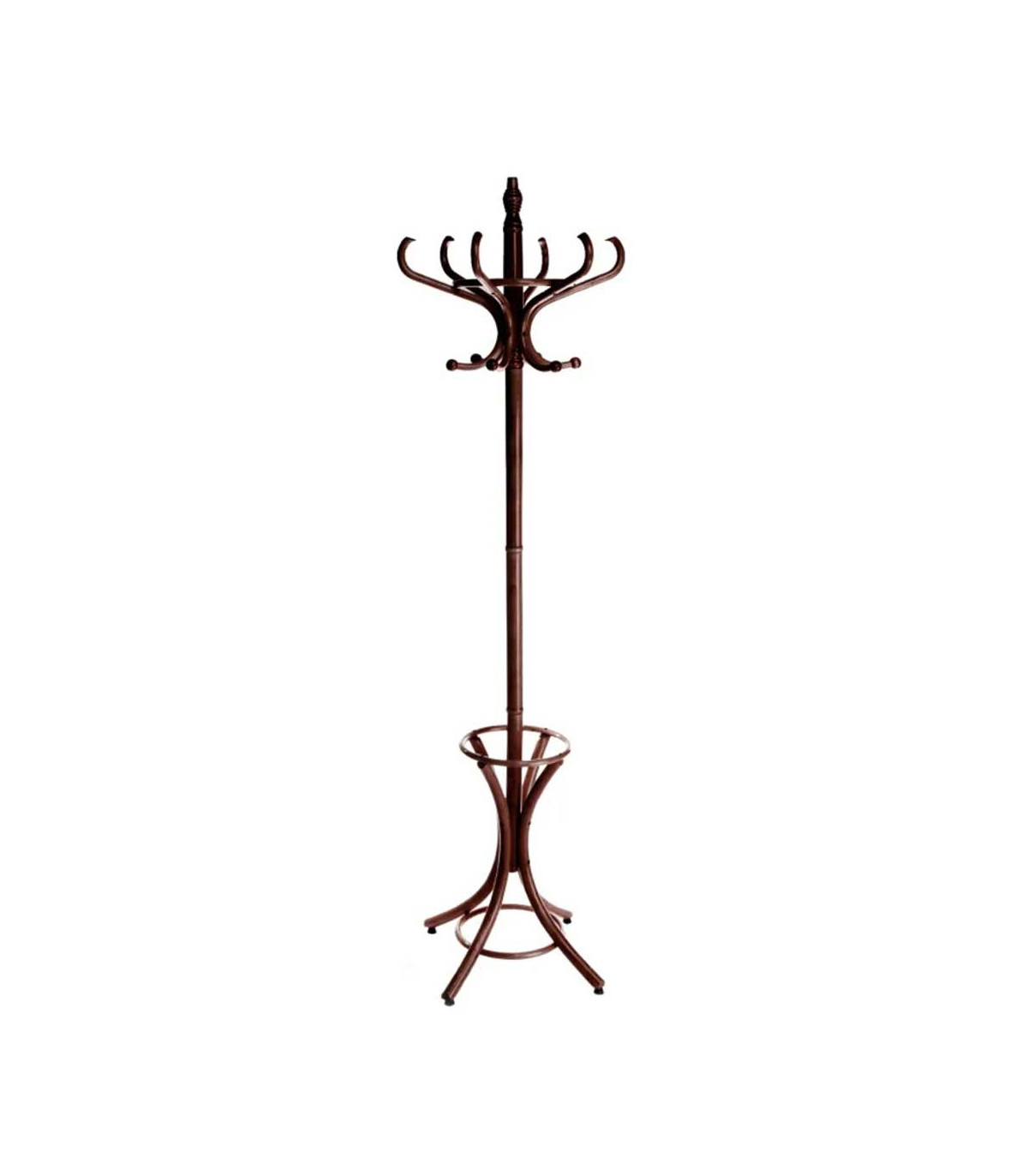 wadiga Portemanteau Perroquet en Bois Couleur Acajou