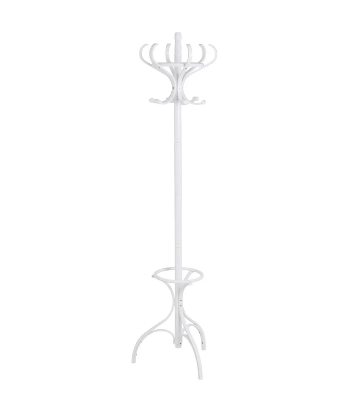 wadiga Portemanteau perroquet en bois de peuplier blanc 48x48x182cm