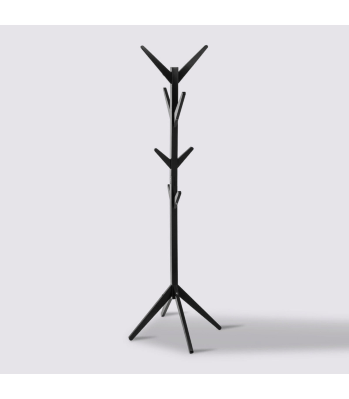 Wadiga Portemanteau Sur Pied Arbre Bois Noir - 62x62x173cm