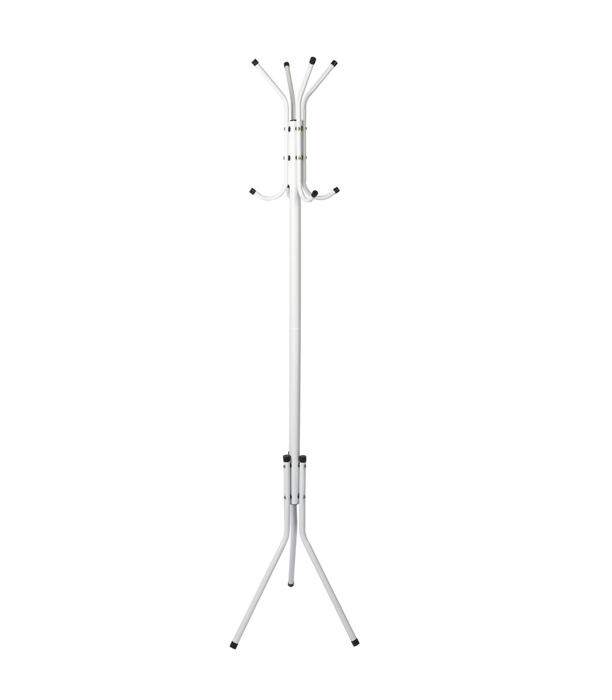 wadiga Portemanteau sur pied métal blanc 8 accroches 48x48x170cm