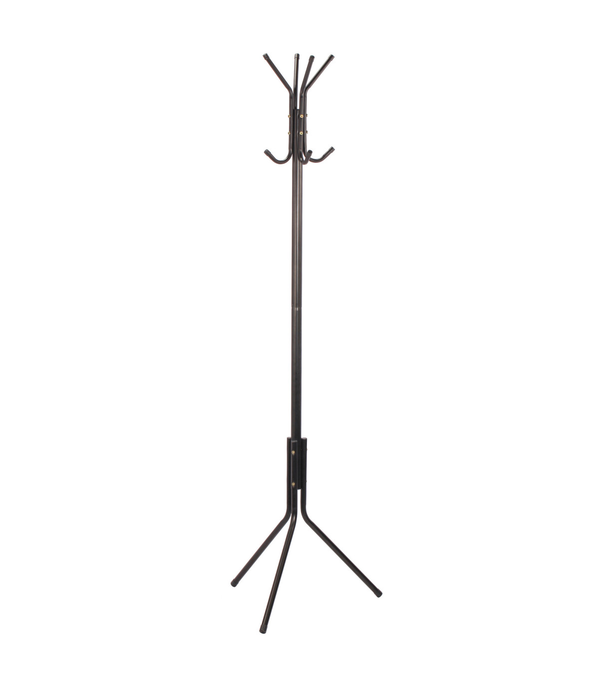 wadiga Portemanteau sur pied métal noir 8 accroches 48x48x170cm