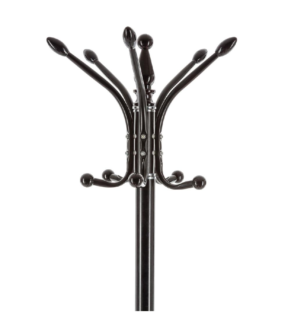 Wadiga Portemanteau Sur Pied Noir Avec Base En Marbre -37x37x182cm