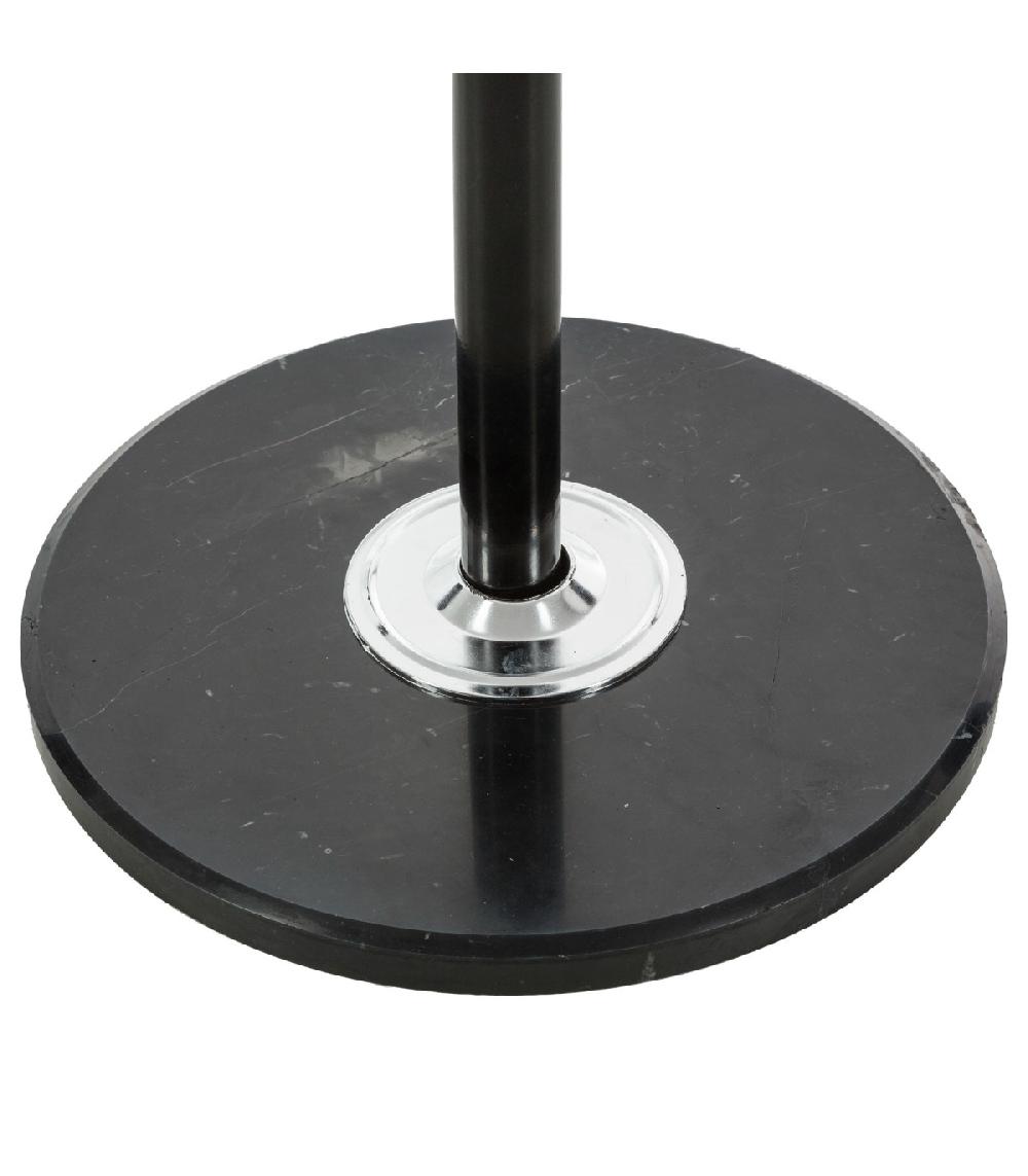 Wadiga Portemanteau Sur Pied Noir Avec Base En Marbre -37x37x182cm