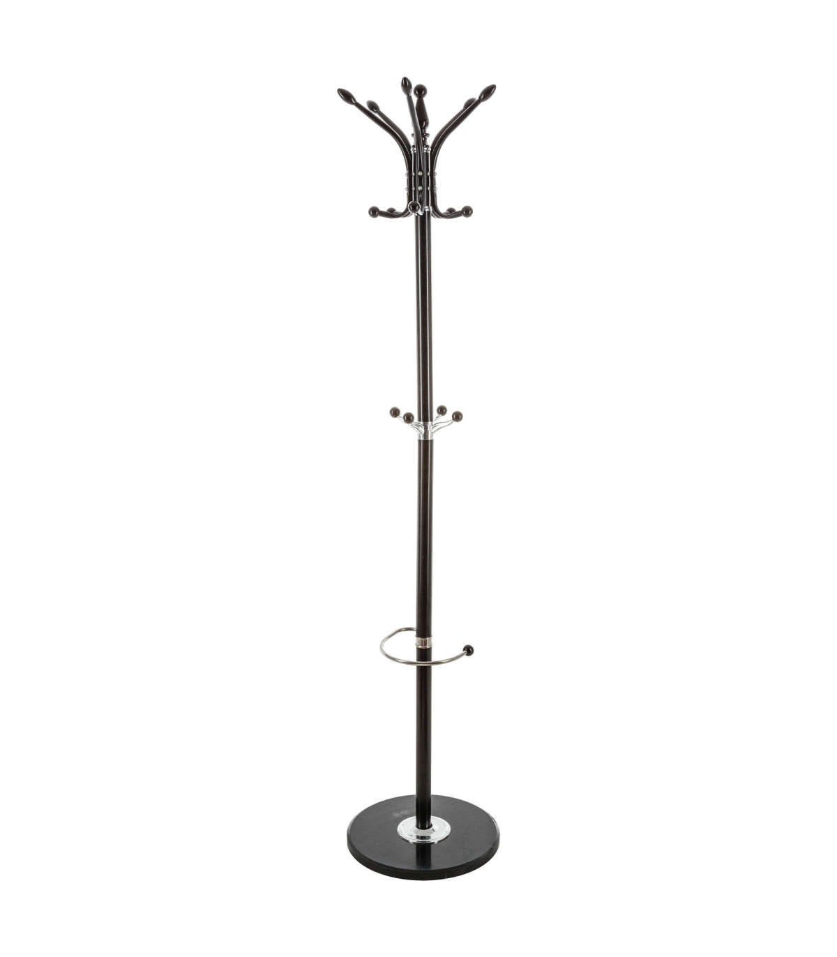 wadiga Portemanteau sur pied noir avec base en marbre -37x37x182cm