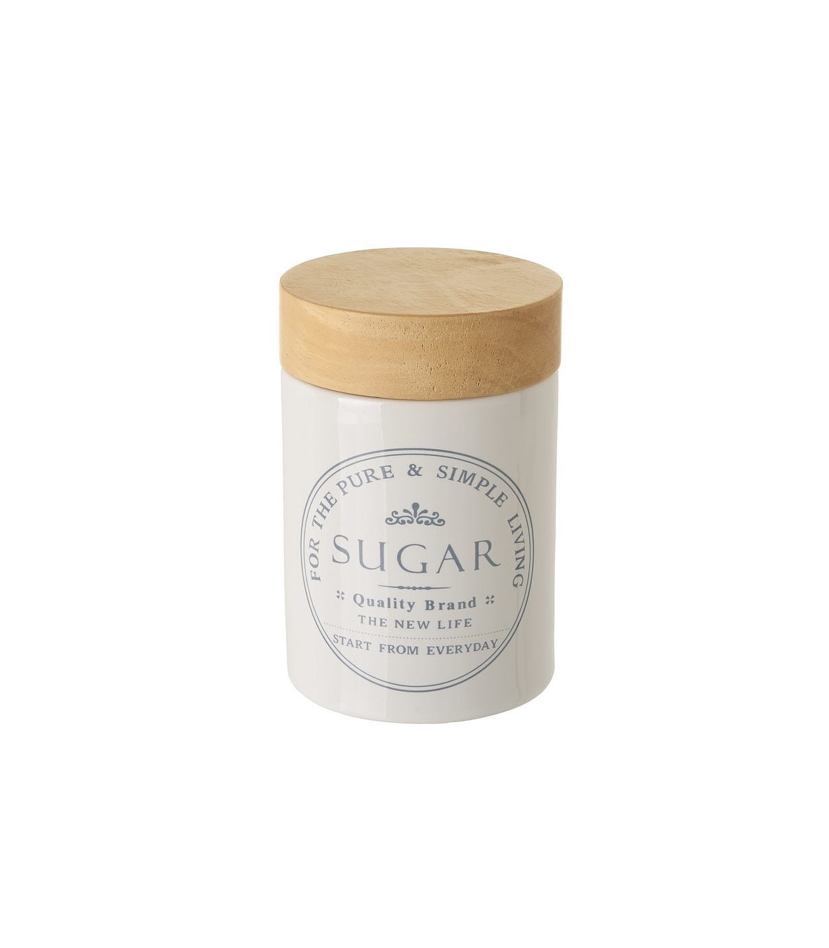 wadiga Pot à Sucre en Céramique Blanche Pure Living