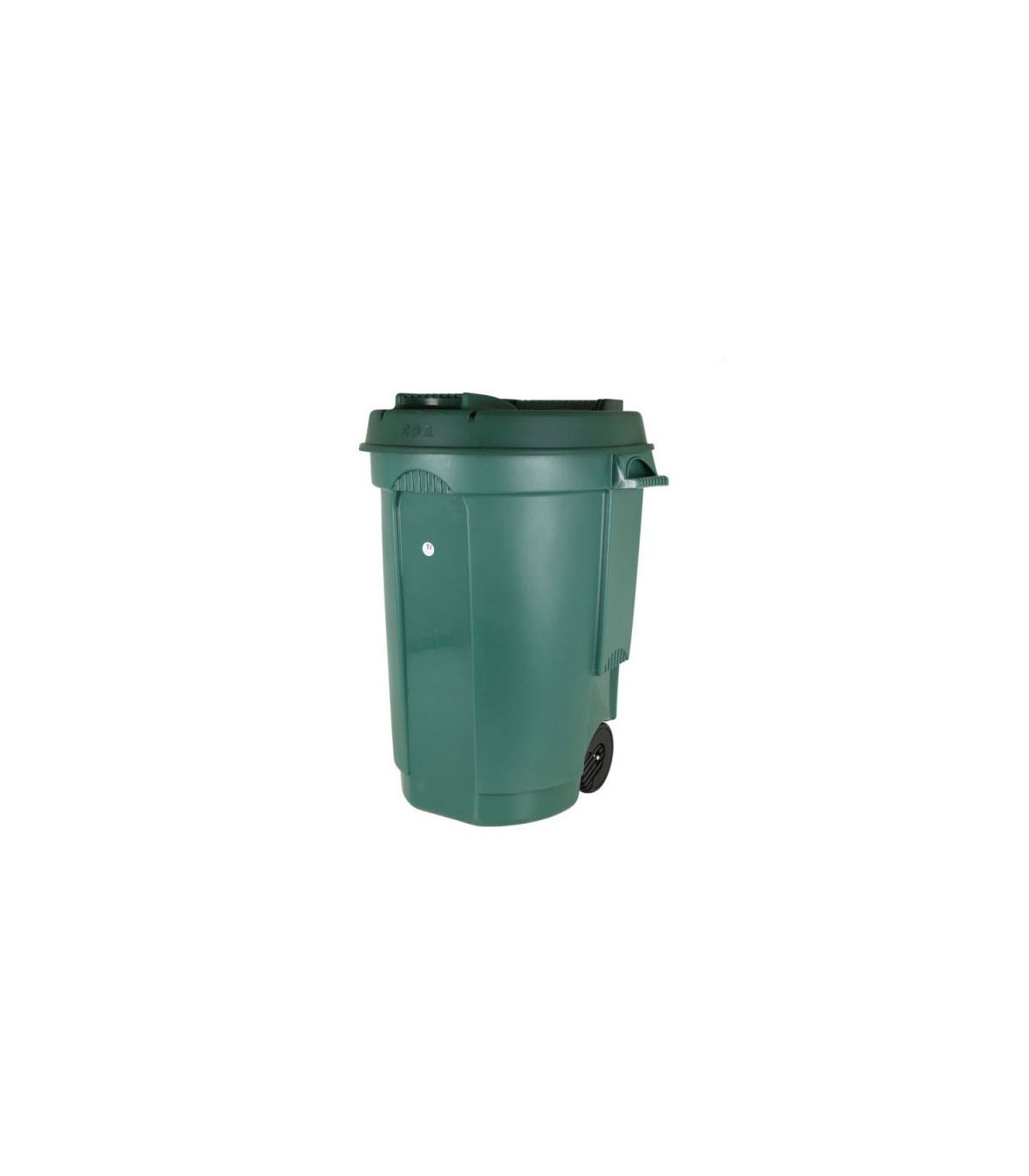 wadiga Poubelle Conteneur Extérieur Poubelle Verte sur Roues - 110L