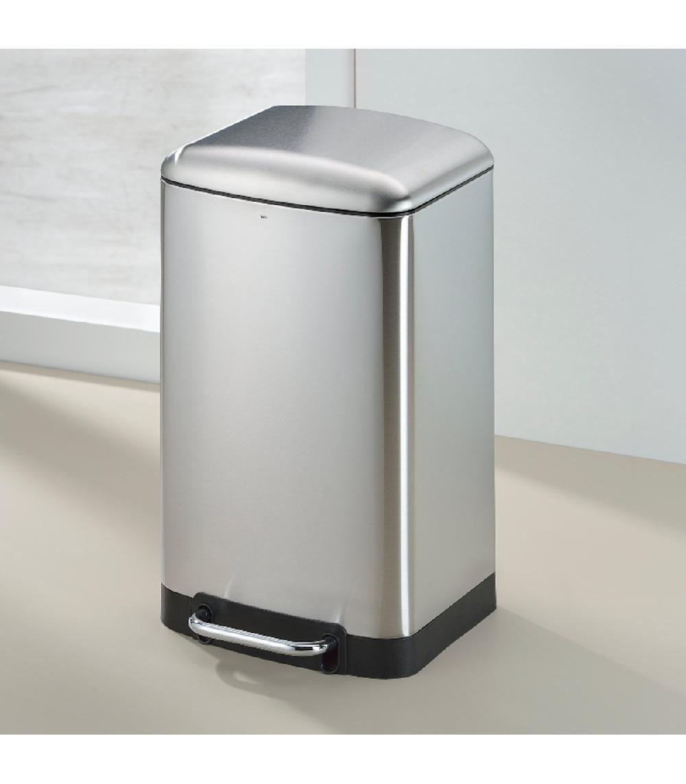 Wadiga Poubelle De Cuisine En Inox 30L Silent Close