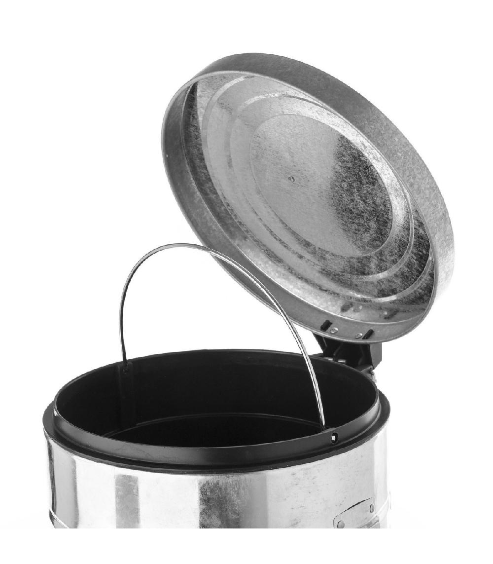 Wadiga Poubelle De Cuisine Rétro En Métal Argenté - 20L