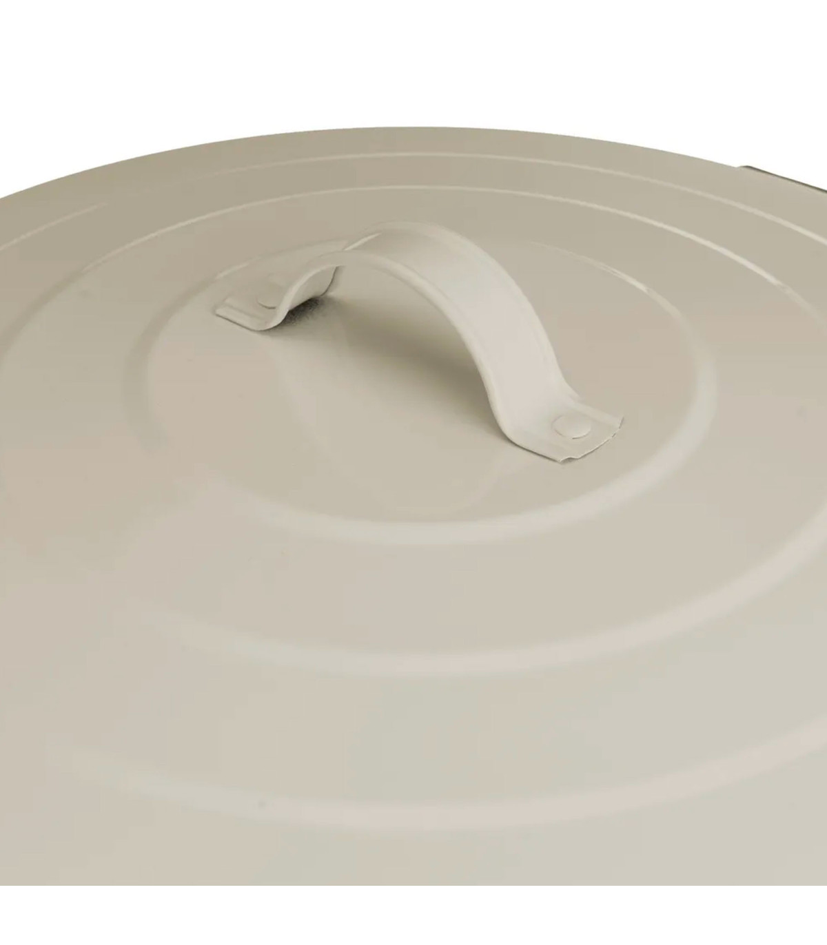 Wadiga Poubelle De Cuisine Rétro En Métal Beige 20L