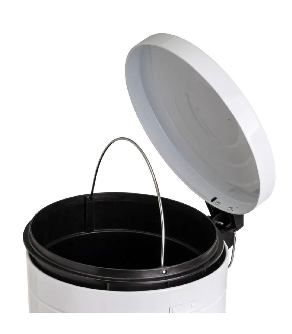 Wadiga Poubelle De Cuisine Rétro En Métal Blanc 20L