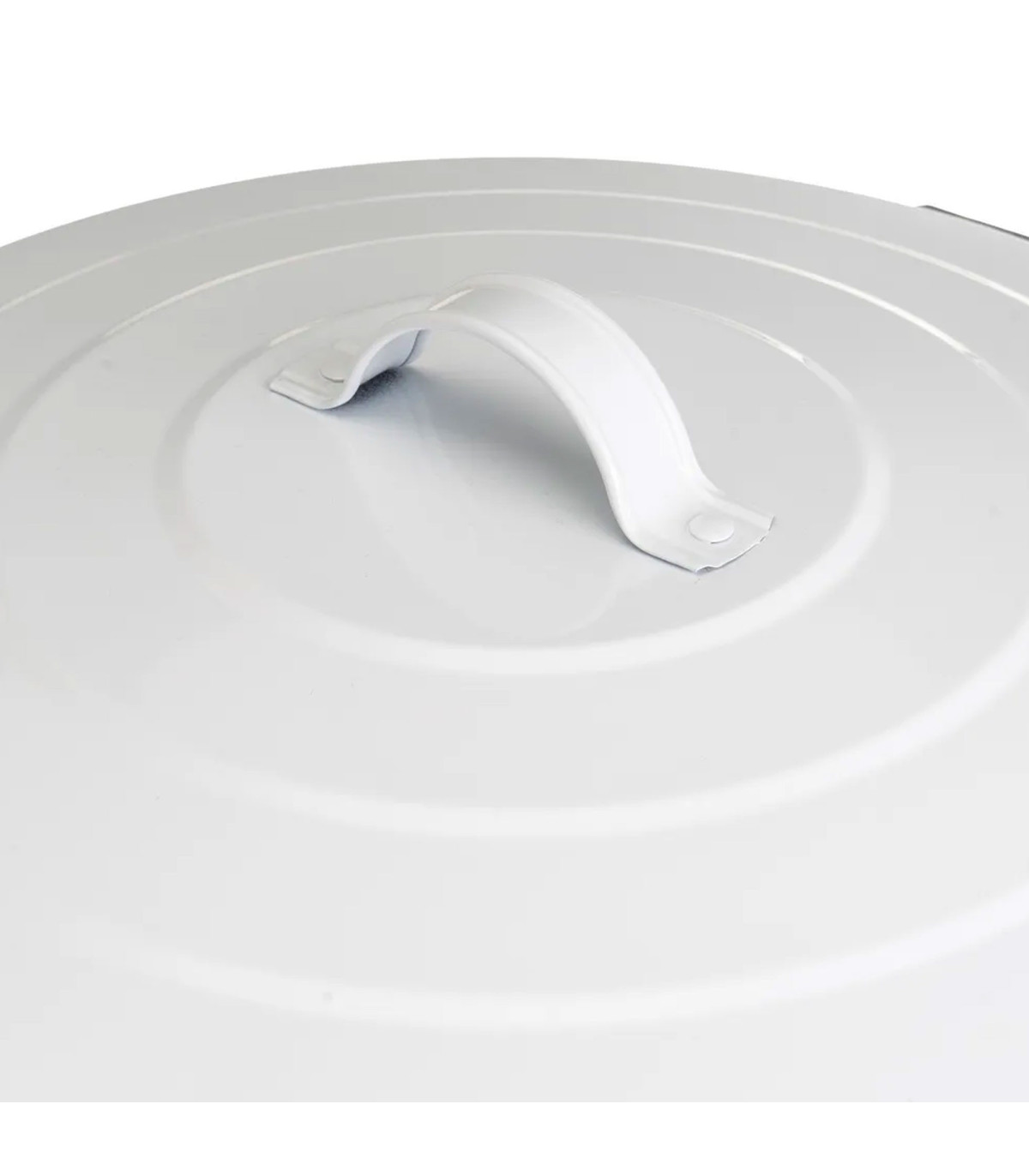 Wadiga Poubelle De Cuisine Rétro En Métal Blanc 20L