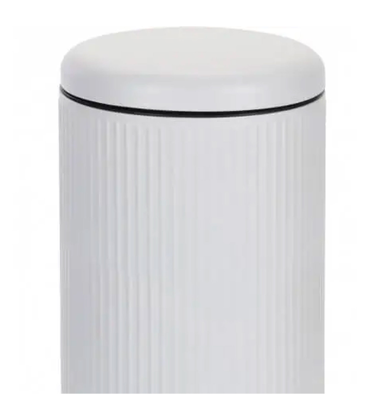 Wadiga Poubelle De Cuisine Rétro En Métal Blanc - 30L