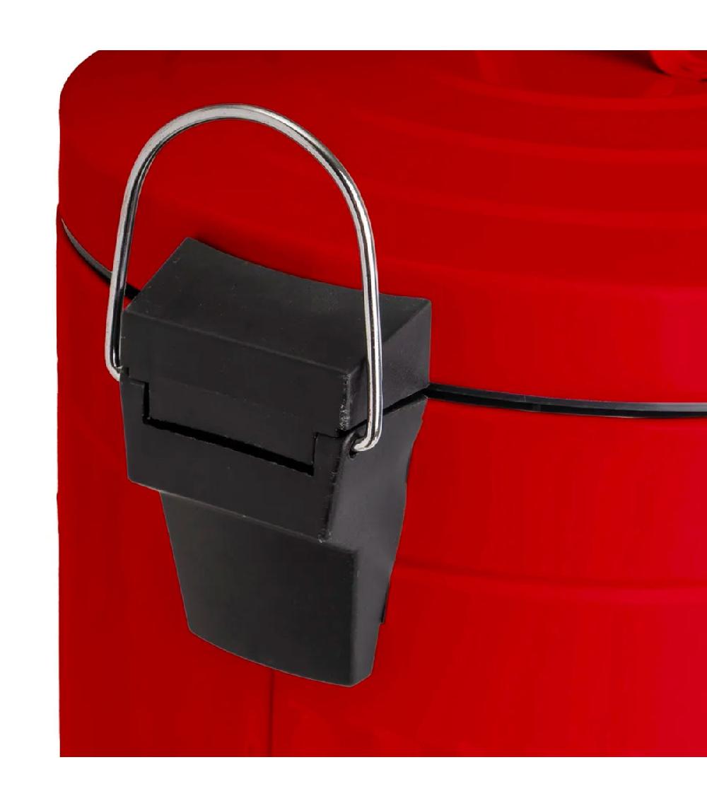 Wadiga Poubelle De Cuisine Rétro En Métal Rouge 20L