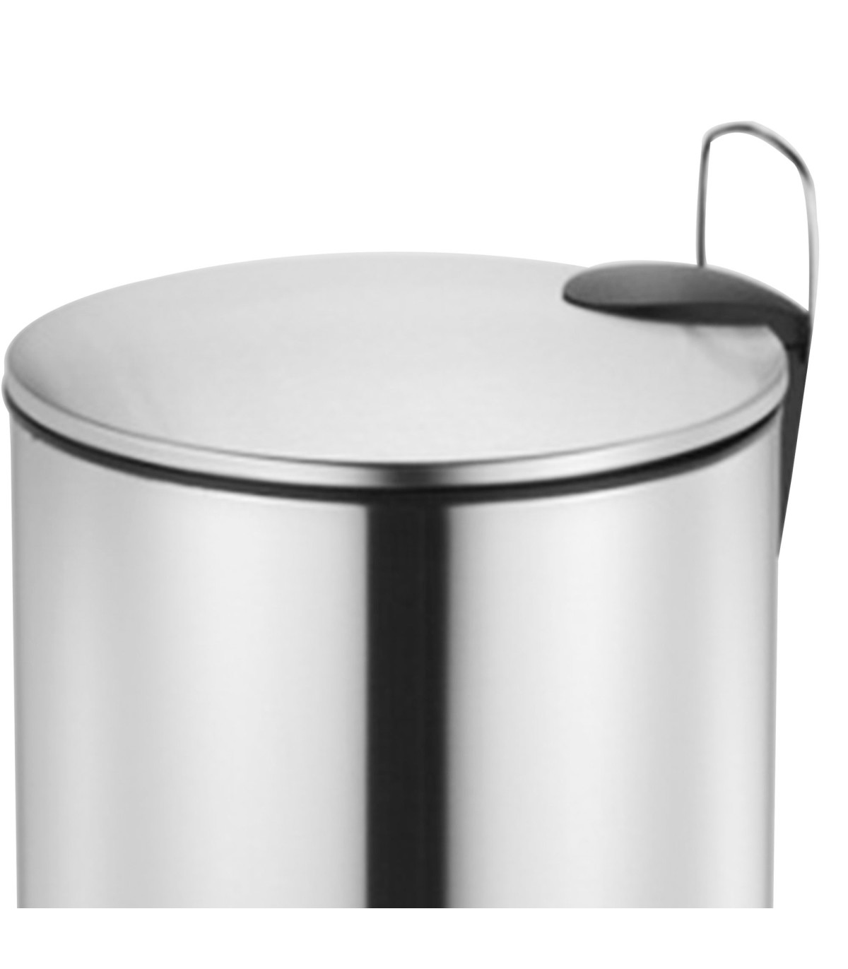 Wadiga Poubelle De Cuisine Ronde En Métal Argenté 27L