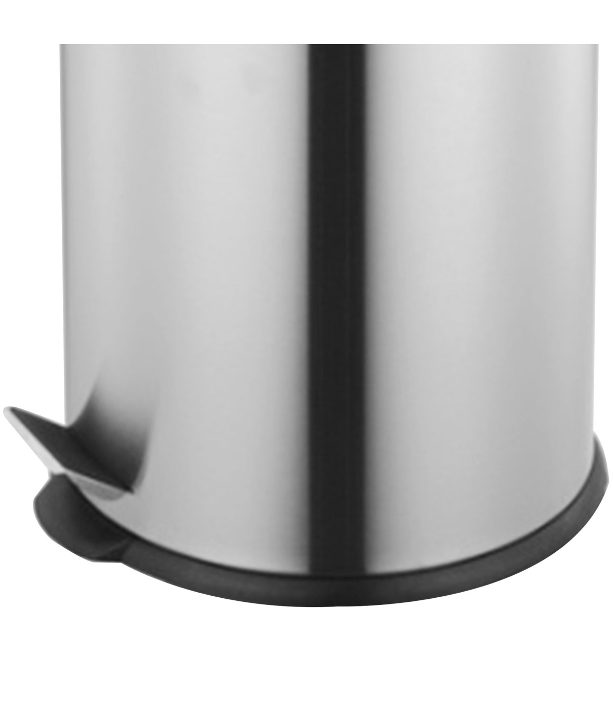 Wadiga Poubelle De Cuisine Ronde En Métal Argenté 27L