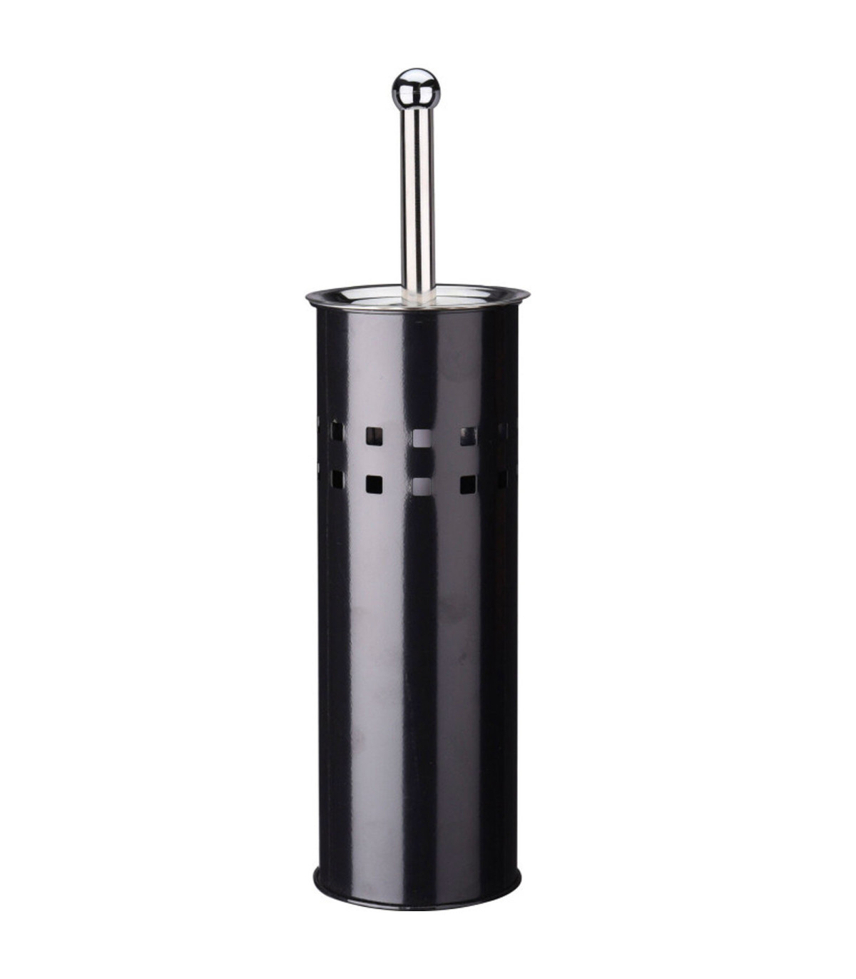 Wadiga Poubelle De Salle De Bain 3L + Brosse WC Métal Noir