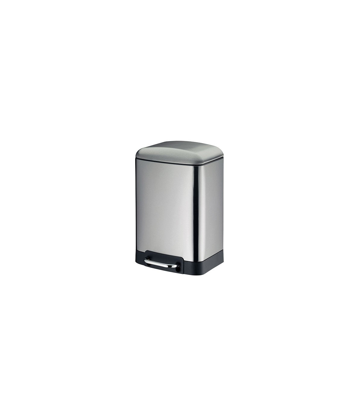 wadiga Poubelle de Salle de Bain Rectangulaire Acier Inoxydable - 6L