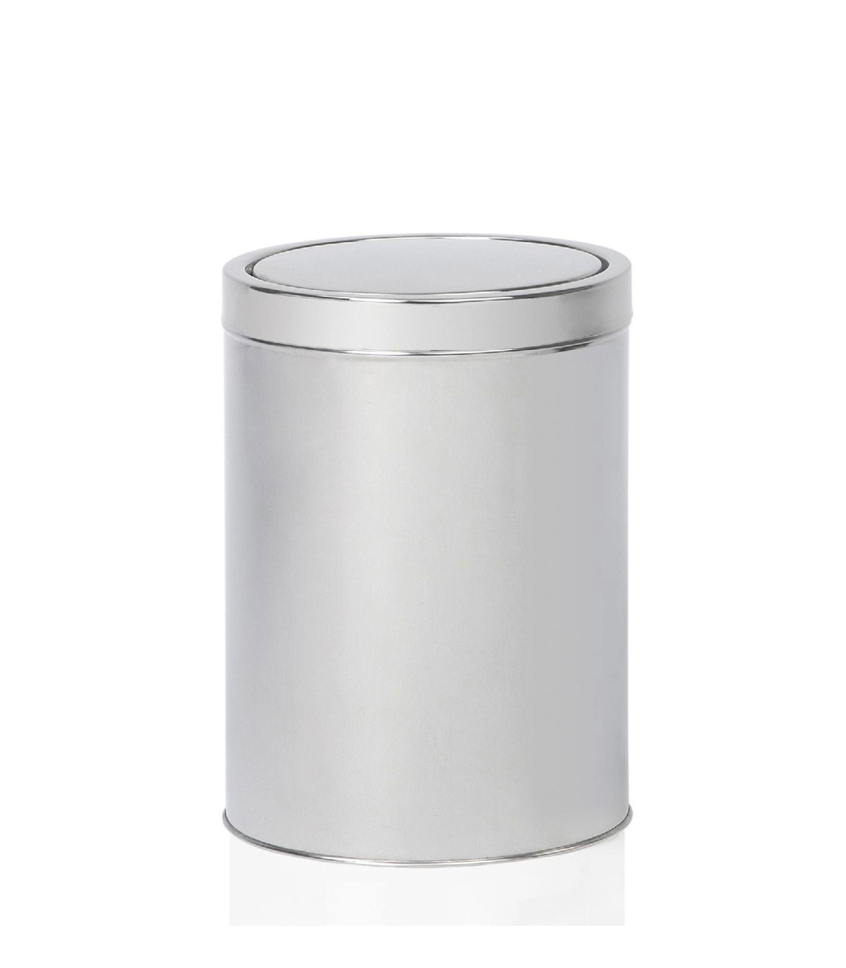 wadiga Poubelle de Salle de Bain Ronde Inox Brillant - 5L Ø19.5cm ↕27cm