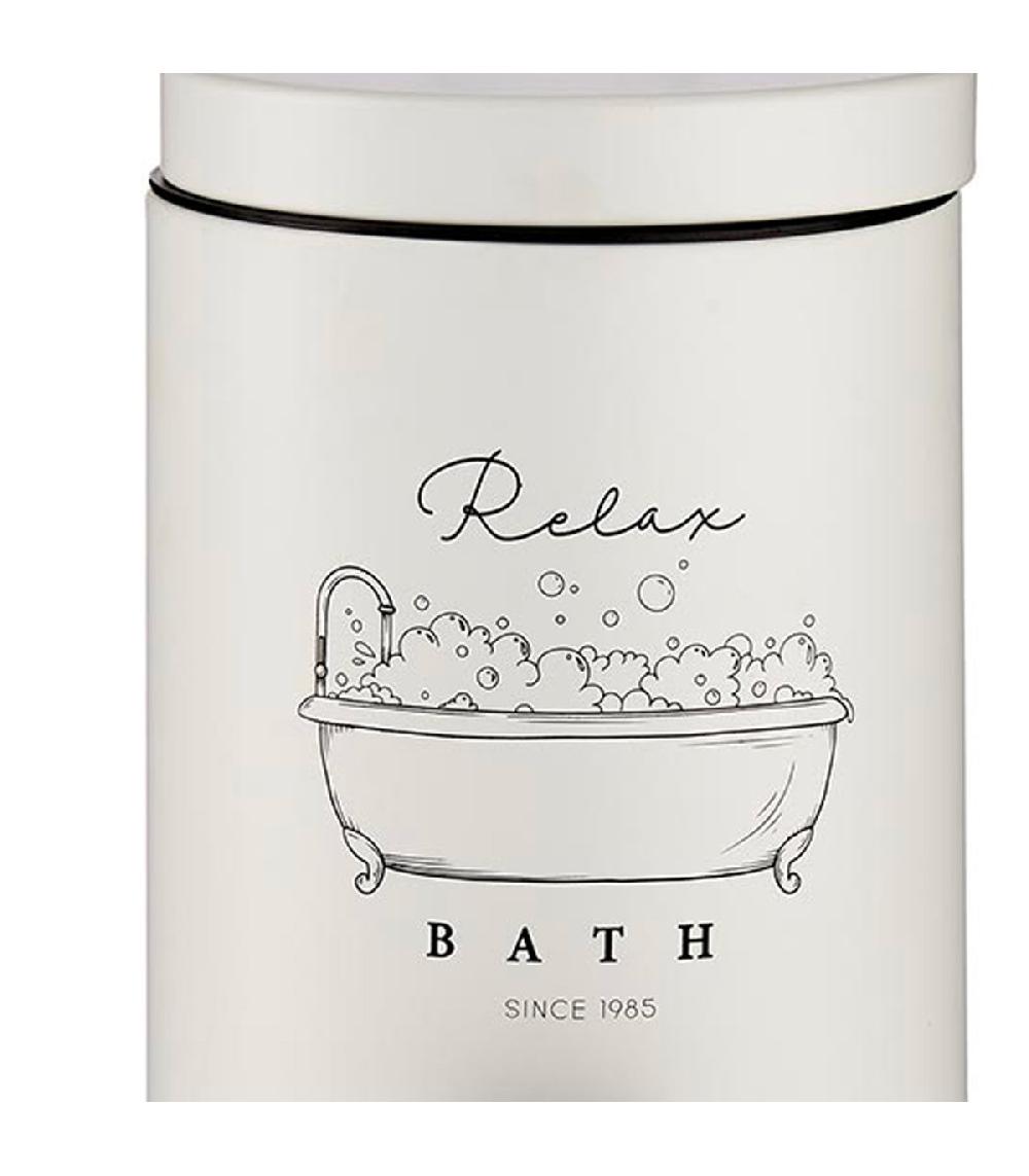 Wadiga Poubelle Ronde à Pédale En Métal Blanc Relax - 3L