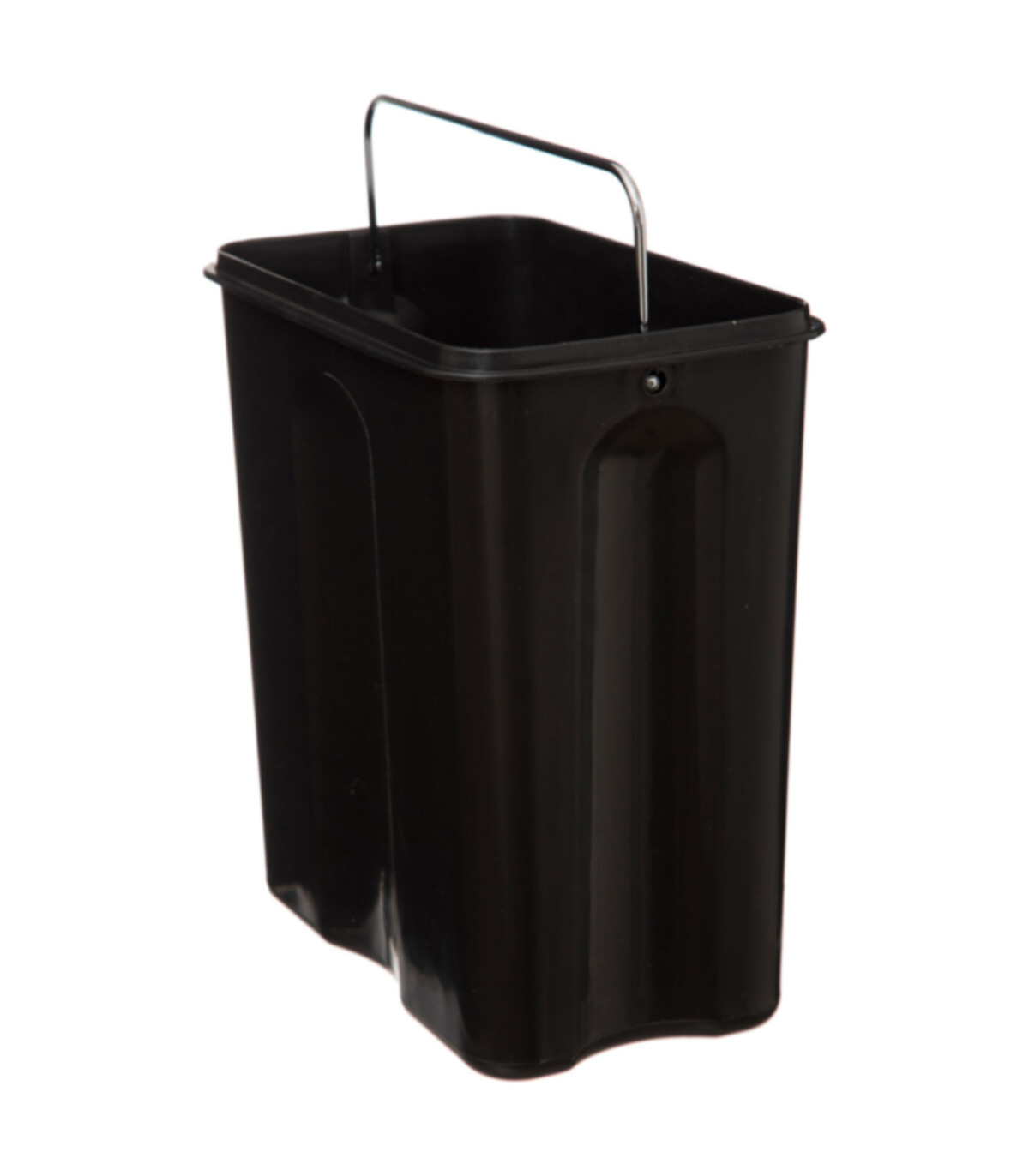 Wadiga Poubelle Salle De Bain Métal Noir Rectangulaire - 5L