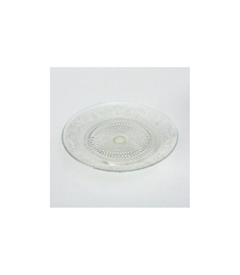 Wadiga Présentoir à Gâteau Sur Pied Rond En Verre - 25x25x7cm