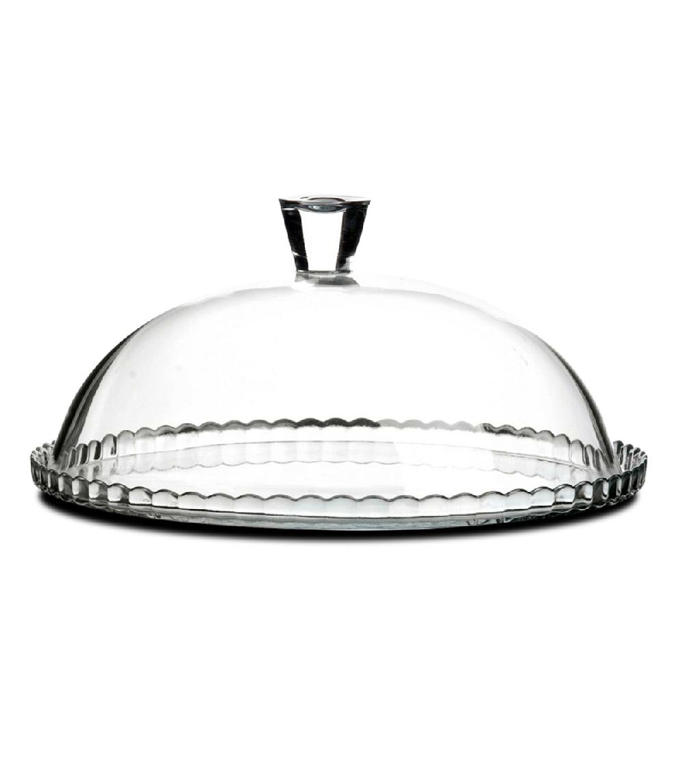 wadiga Présentoir à Gâteau / Tarte Rond en Verre Transparent avec Cloche en Verre