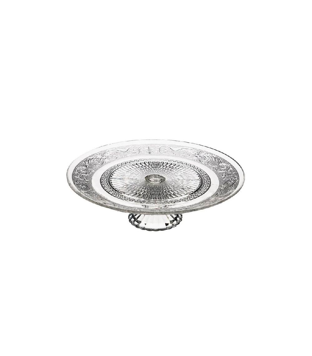 Wadiga Présentoir à Gâteau / Tarte Sur Pied Rond En Verre Romance - 25x25x8cm