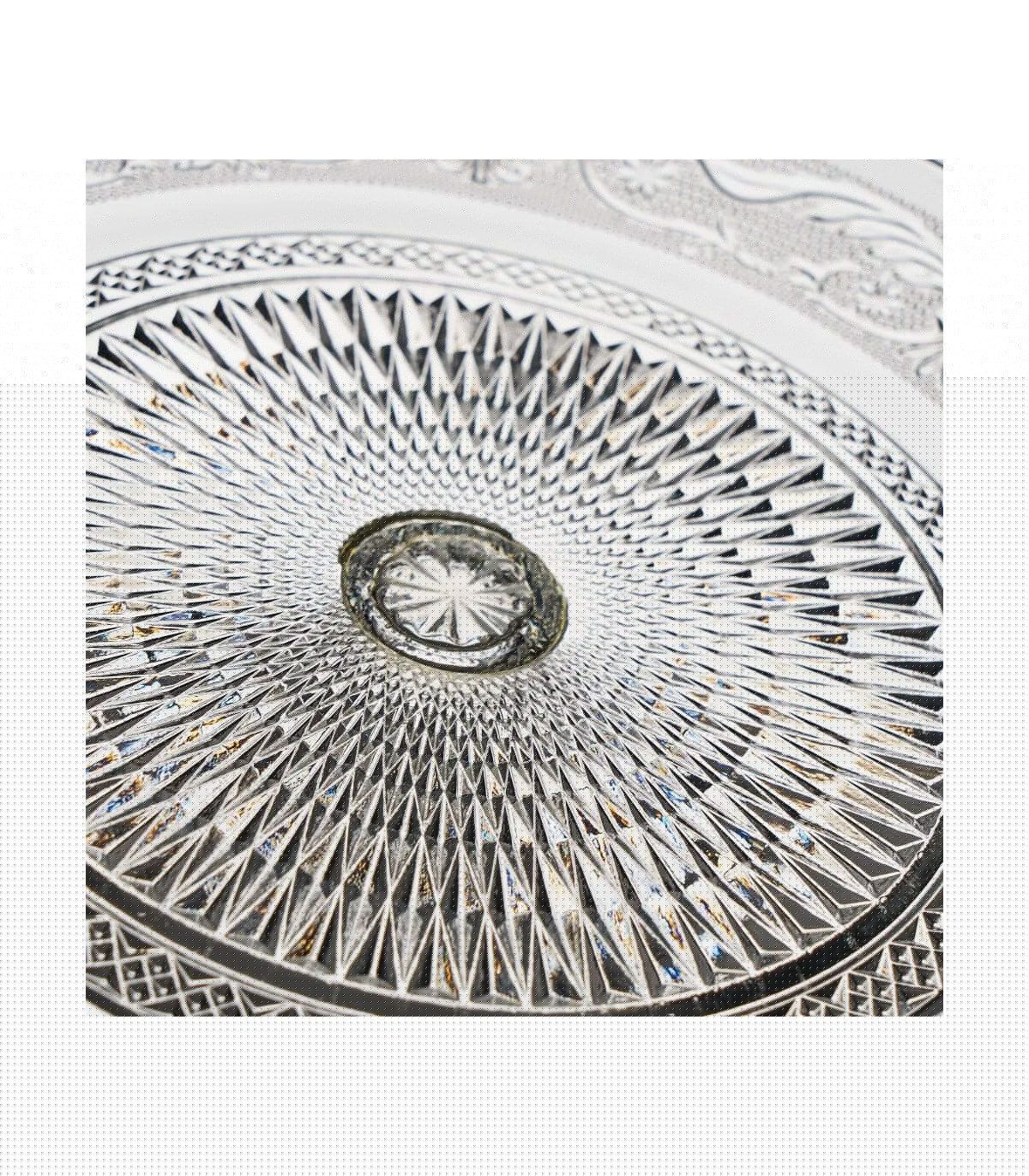 Wadiga Présentoir à Gâteau / Tarte Sur Pied Rond En Verre Romance - 25x25x8cm