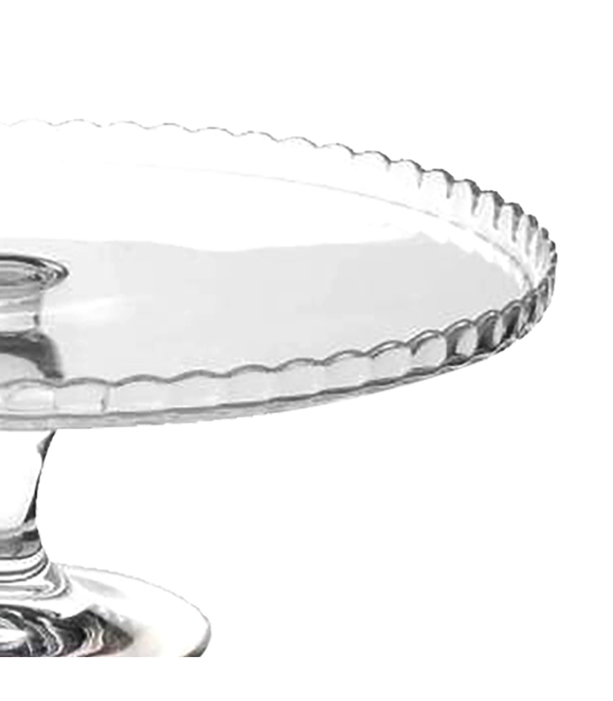 Wadiga Présentoir à Gâteau / Tarte Sur Pied Rond En Verre Transparent