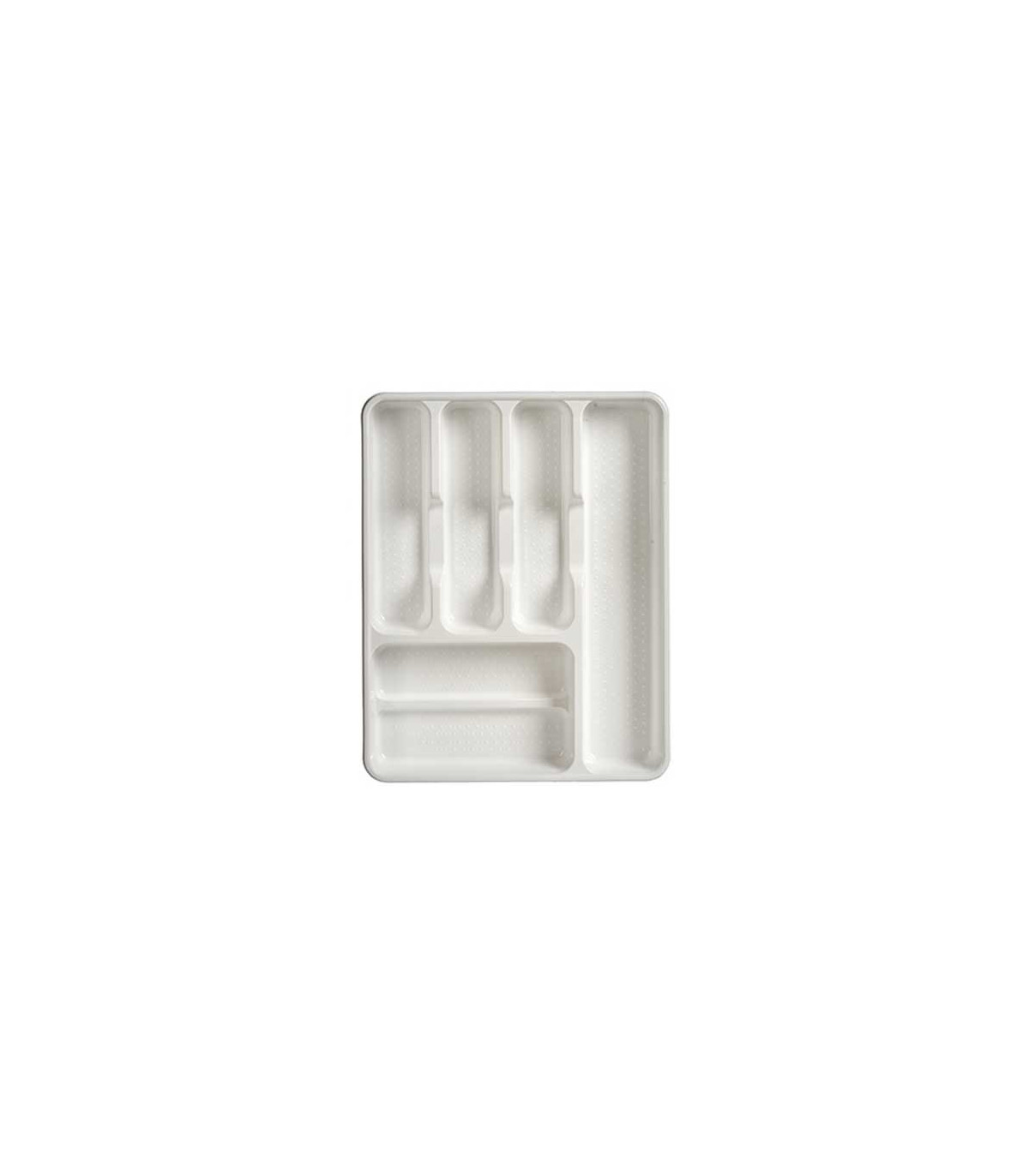 wadiga Range-Couverts en Plastique Blanc 6 Compartiments