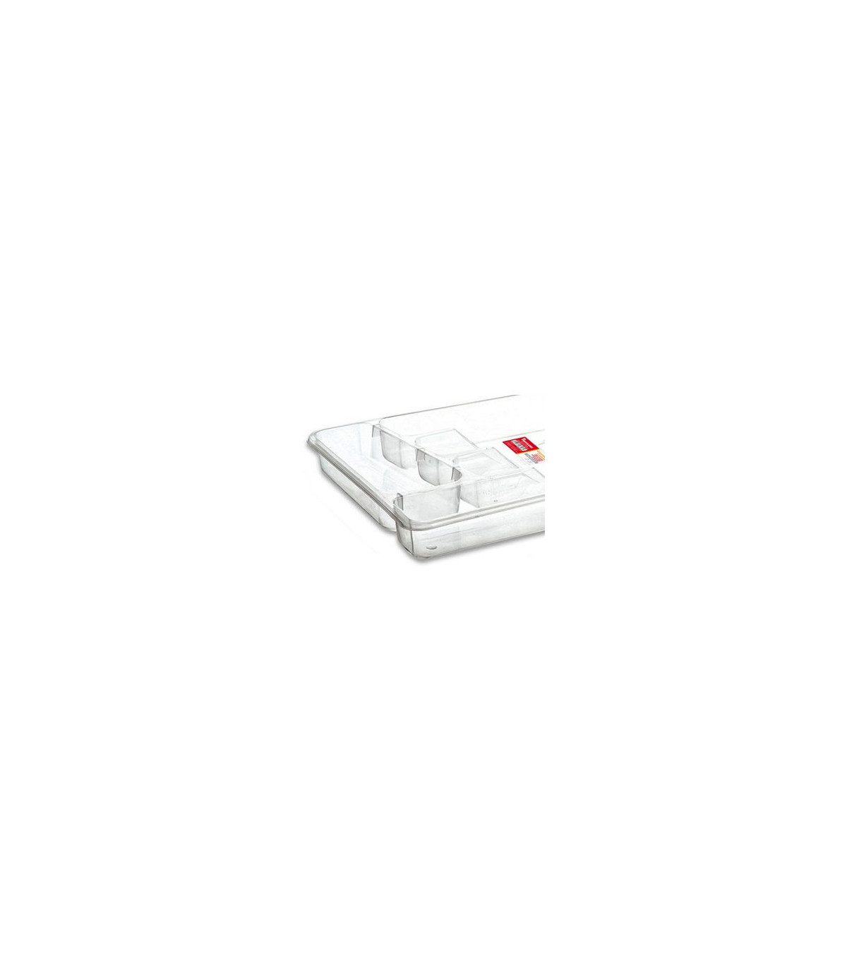 Wadiga Range-Couverts En Plastique Transparent 5 Compartiments