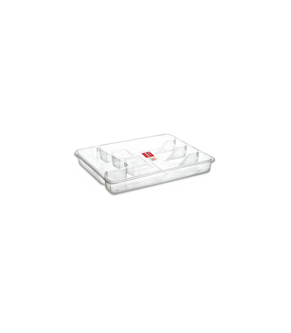 wadiga Range-Couverts en Plastique Transparent 5 Compartiments